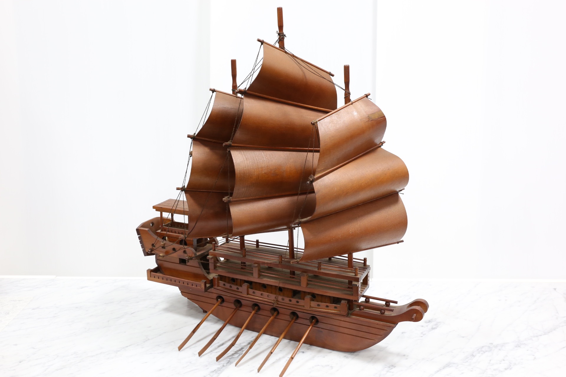 木製の帆船模型 [4K-1448]4