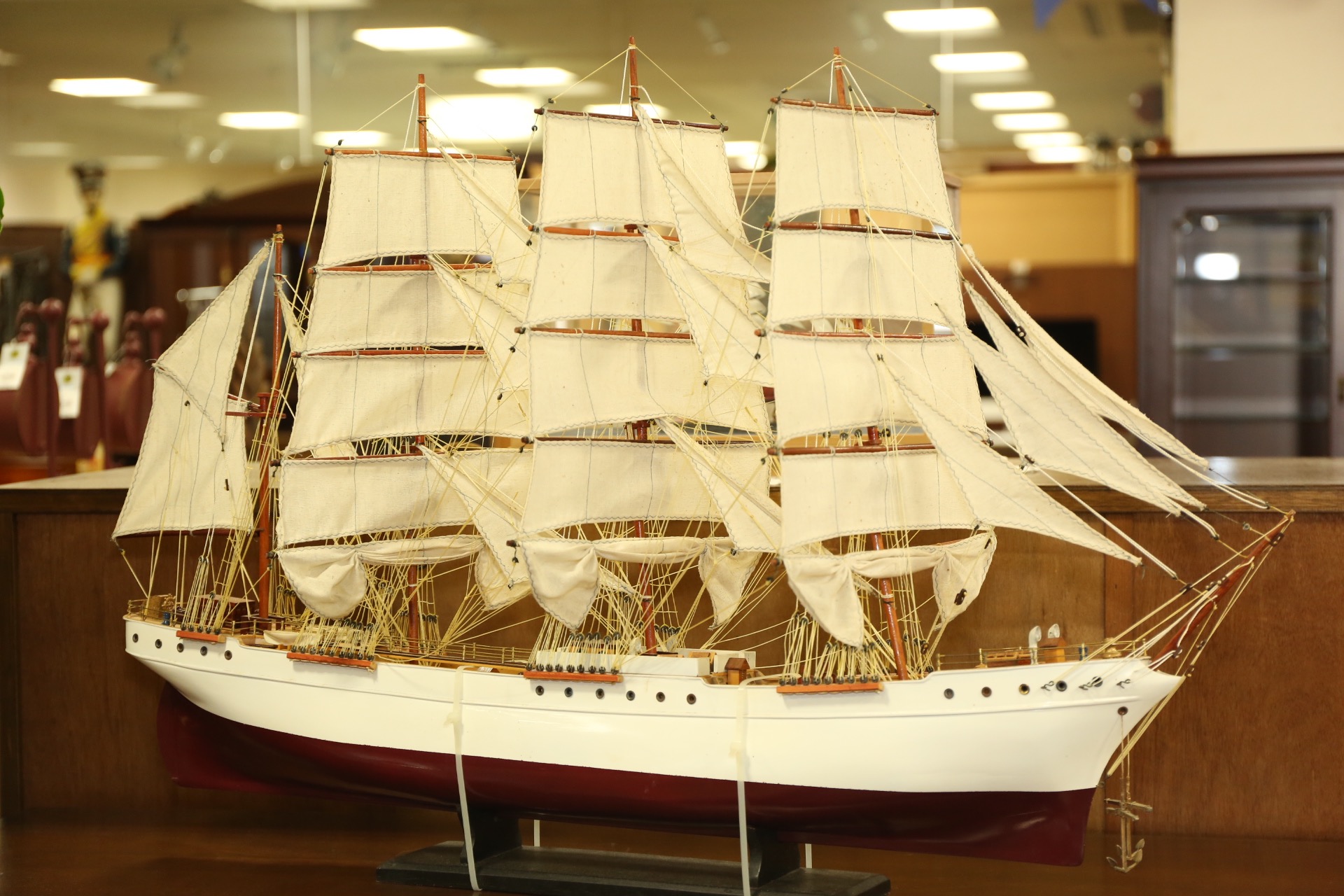 木製帆船模型 [4F-3860]