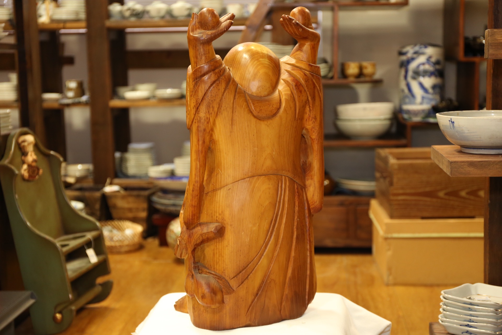 木彫の布袋像 [2z-4154]3