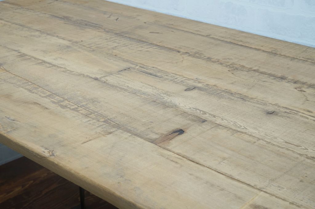 天然木無垢材×アイアン　ダイニングテーブル3