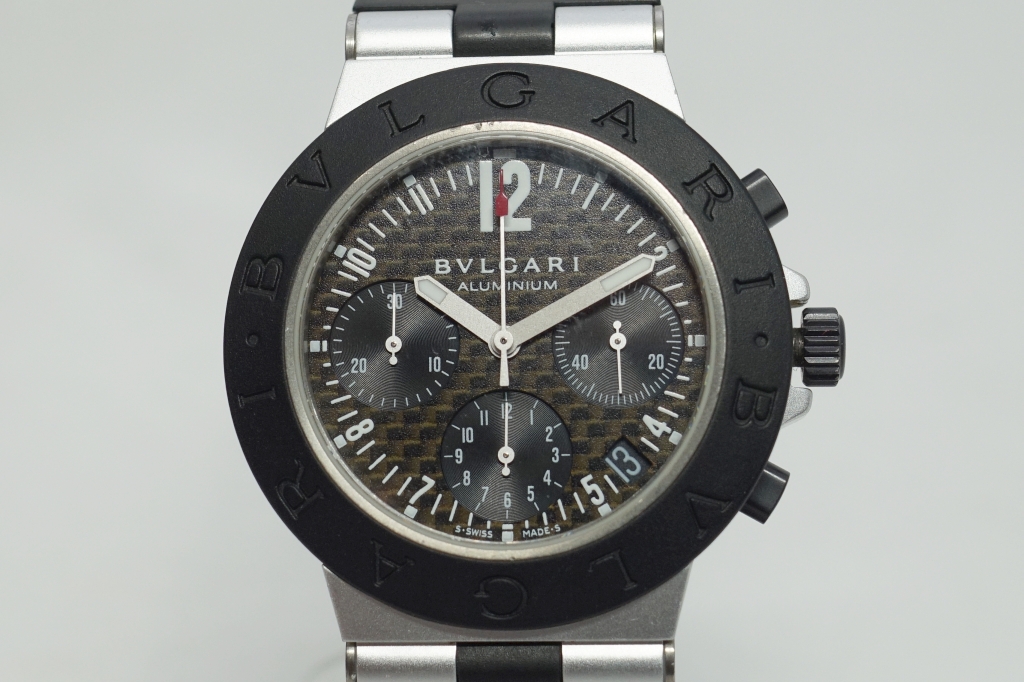 ブルガリ　腕時計　ディアゴノ　アルミニウム　クロノ