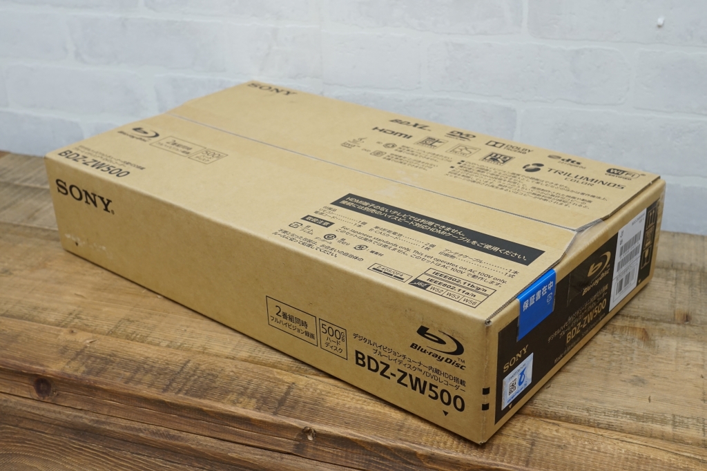 SONY ブルーレイレコーダーBDZ-ZW500未使用品