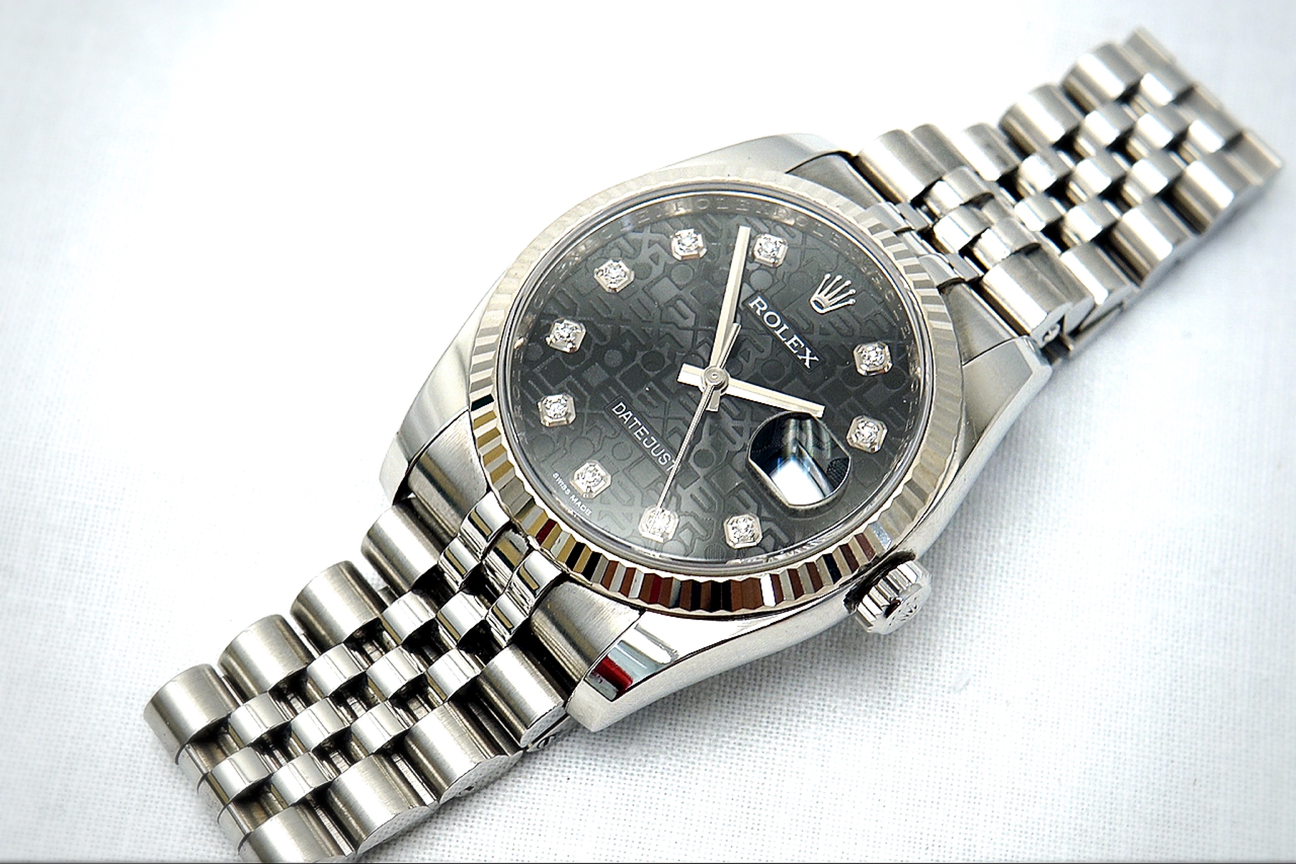 ROLEX DATEJUST　ブラックコンピューター文字盤