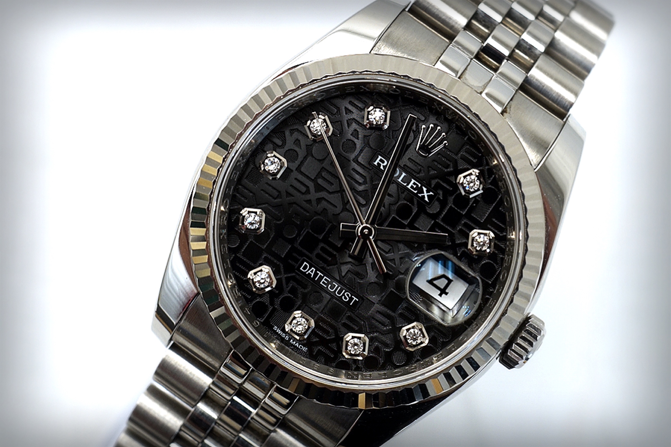 ROLEX DATEJUST　ブラックコンピューター文字盤2